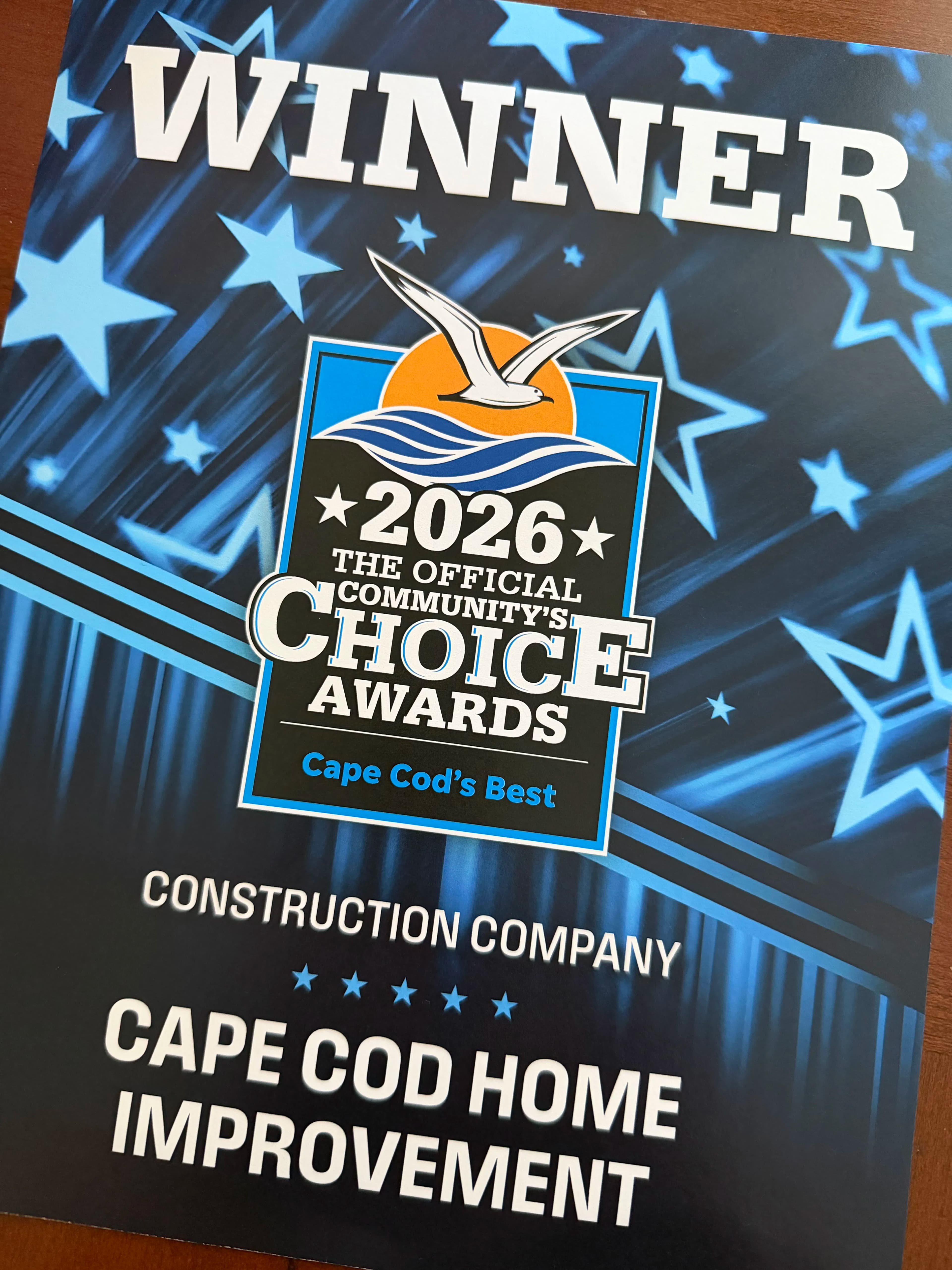 Project Cape Cod Home Improvement Named Best Construction Company 2026 image