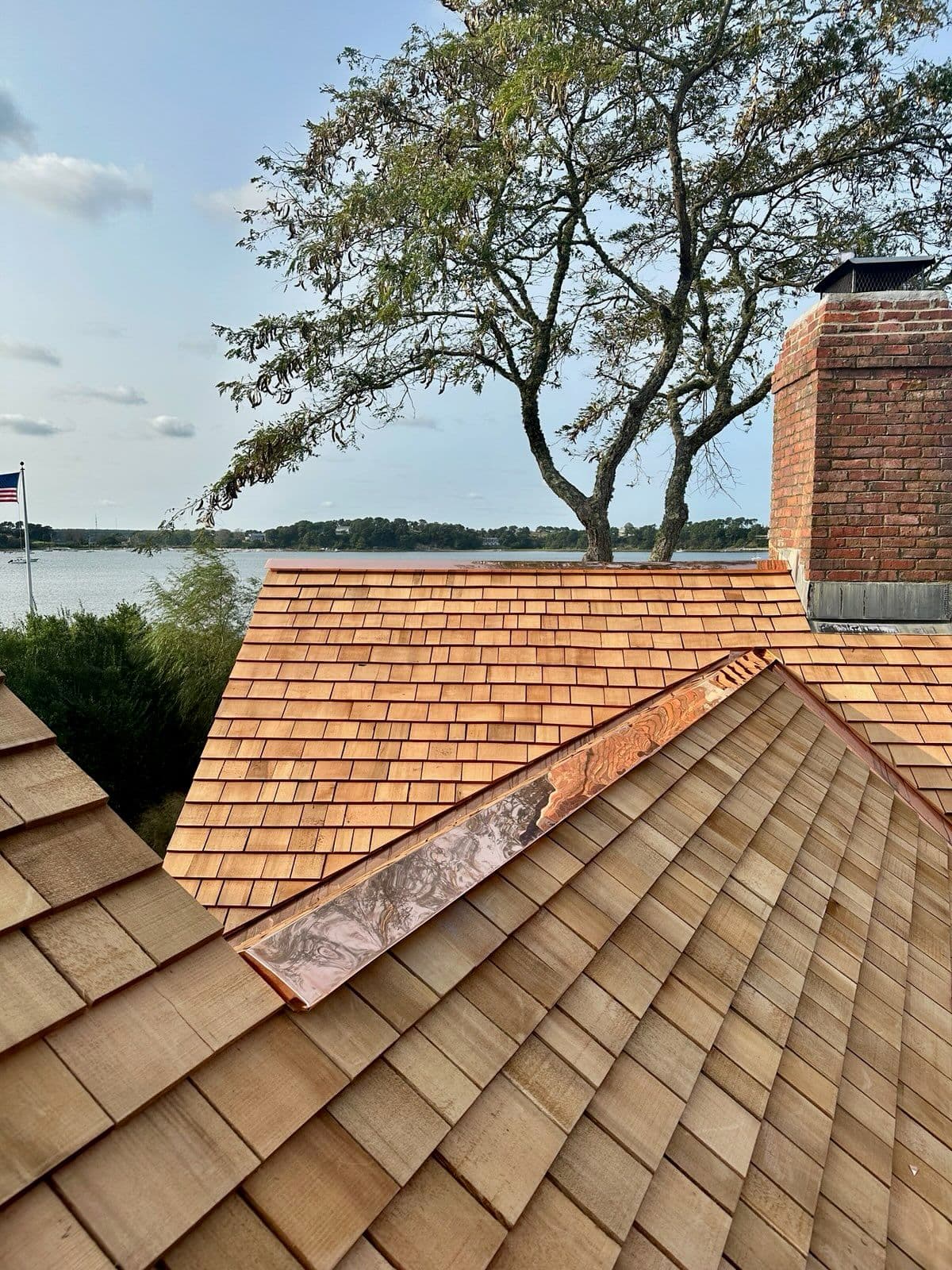 Red Cedar Roof Crowned with Copper